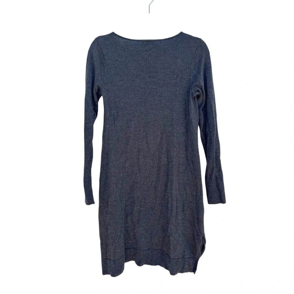 Eileen Fisher Merino Wool Sweater Dress Long Sleeve Charcoal Gray –‎ Women's XS
